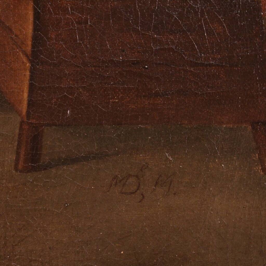Flemish Interior Scene Painting from the 17th Century