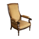 Fauteuil Charles X en bois fruitier et filets de citronnier