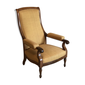 Fauteuil Charles X en bois fruitier et filets de citronnier