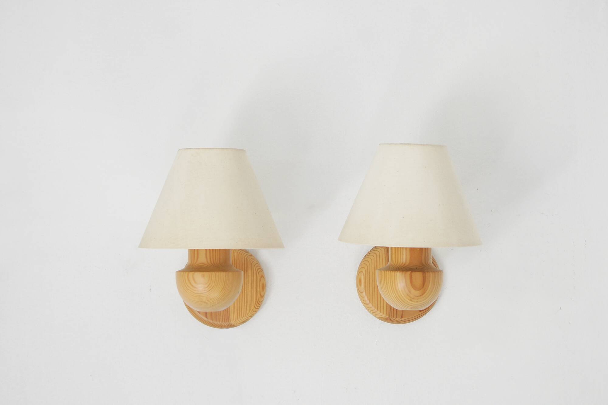 Wooden Wall Light from Ikea, 1970s, Set of 2