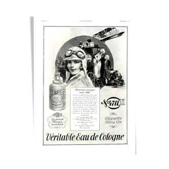 Affiche vintage années 30 Eau de Cologne