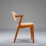 Chaise moderne en teck modèle 42 du milieu du siècle par Kai Kristiansen pour Schou Andersen, années 1960