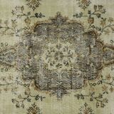 One-of-a-kind turkish handwoven vintage rug - rustic vintage charm 265x 166