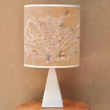 White ceramic pyramid lamp, 1980s