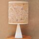 Lampe pyramide en céramique blanche, années 80