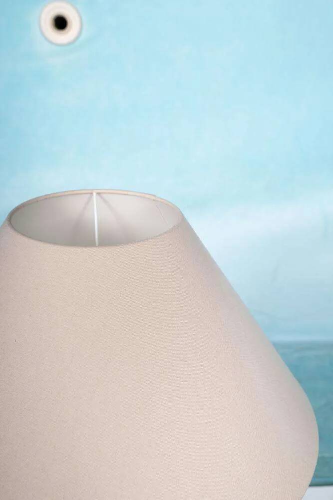 Vintage wooden table lamp from the 1960s.