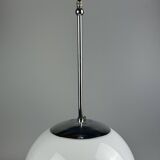 1960s and 1970s Globe Lamp, Hanging Lamp, Glass Ceiling Lamp, Space Age Des