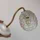 Vintage moulded glass tulip swan neck wall light