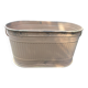 Patinated zinc planter