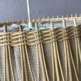 Boho chic rattan and burlap pendant light