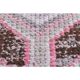 Vintage Turkish Oushak pink handmade wool runner rug 82x311