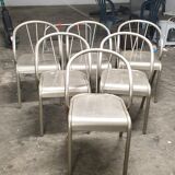 Industrial loft welded metal chairs