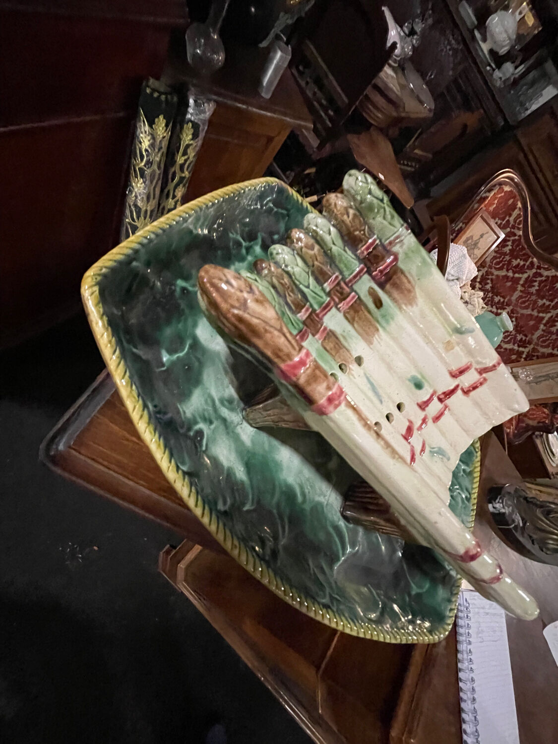 Ceramic asparagus dish 1950