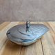 Vintage Art Deco silver-plated butter dish – Shell