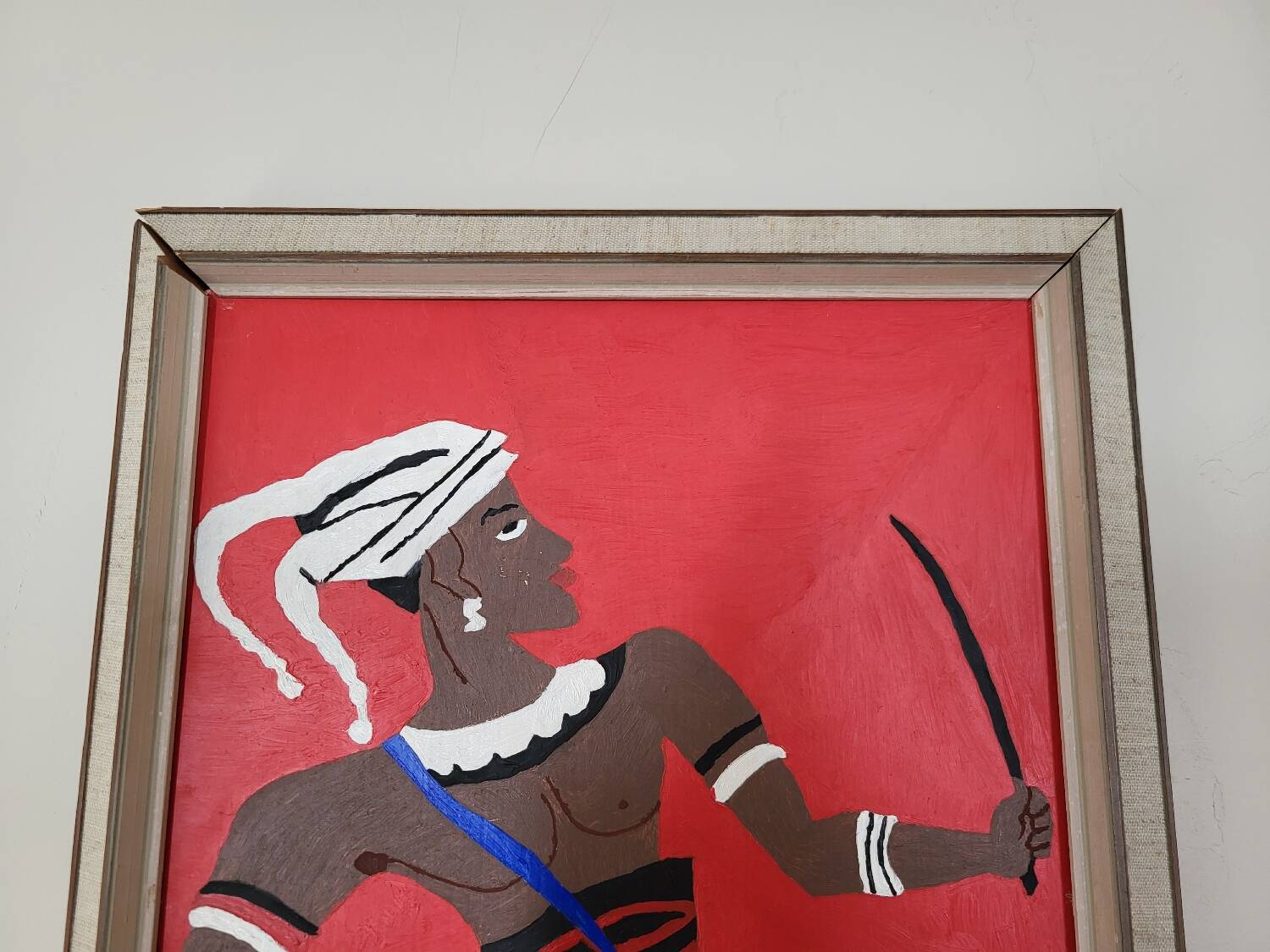 Painting Siv Holme 1971 / African Man Playing a Drum