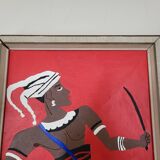 Painting Siv Holme 1971 / African Man Playing a Drum