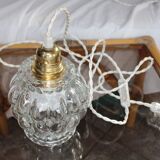 Moulded glass globe walk-in lamp
