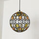 Colourful glass pendant lamp by Glashütte Limburg