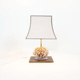 Hollywood regency coral table lamp