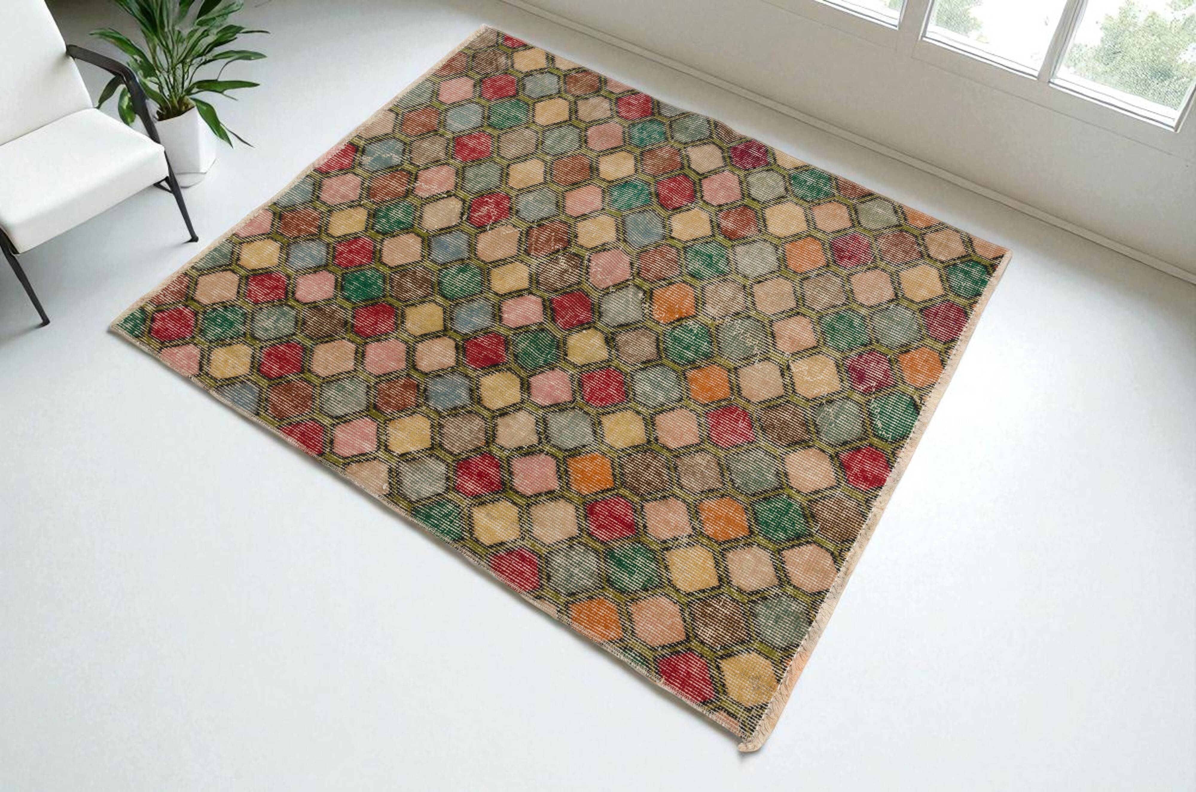 Multicolour Vintage Handmade Rug sku1100