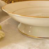 Pedestal plate, compotier in Limoges porcelain