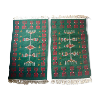 Lot de 2 tapis kilim berbères 100x60cm