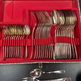Christofle, América Model, Art Deco, 37-piece Silver-Plated Cutlery Set