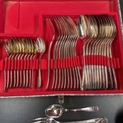 Christofle, Modèle América, Art Déco, Ménagère 37 pièces Métal Argenté