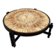 Table basse ronde  Herbier par Roger Capron