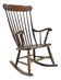 Vintage rocking chair in oak by Den Ouden, The Netherlands, 1975.