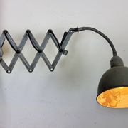 Grey Industrial Scissor Wall Lamp from Elektroinstala, 1960s