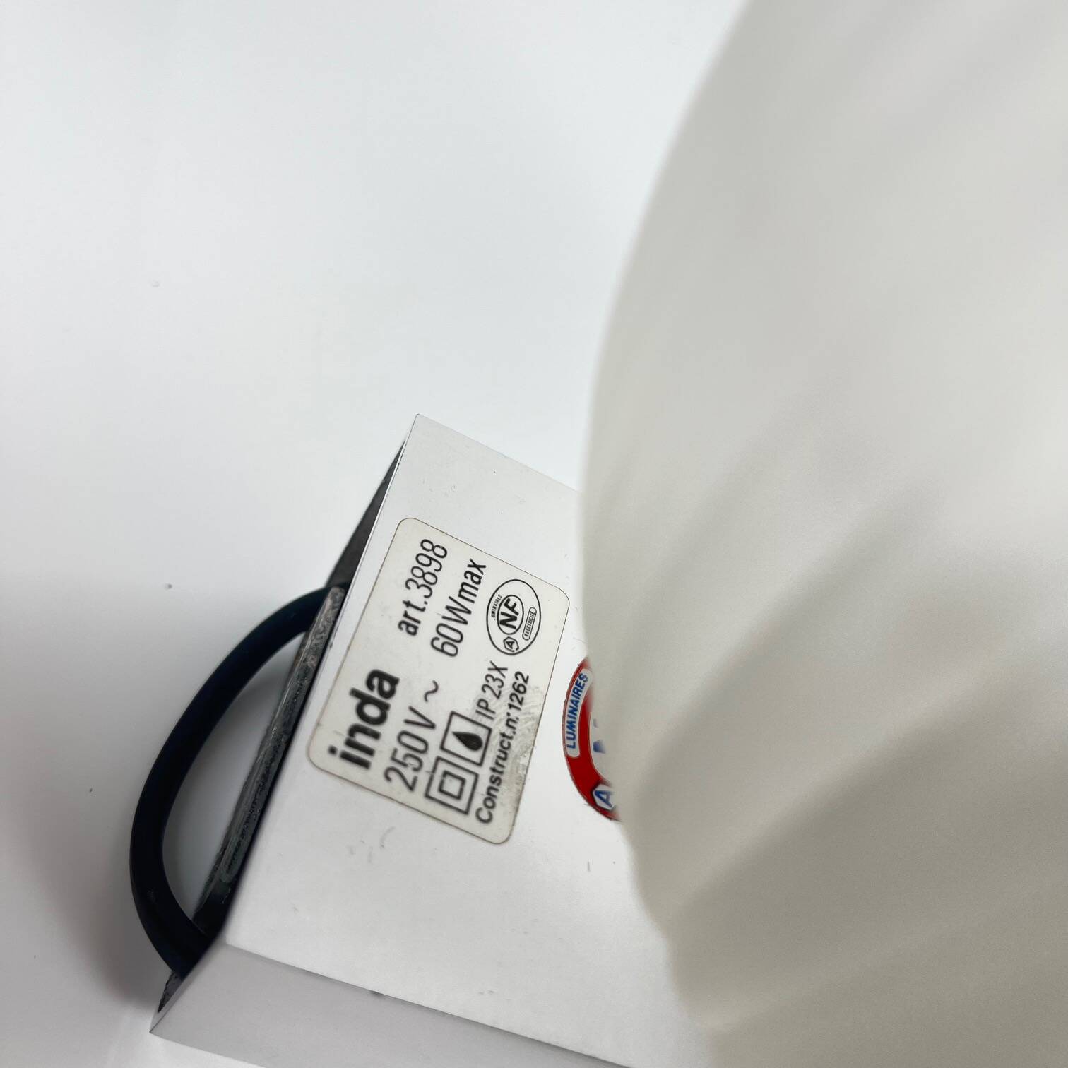 Modernist INDA wall light, white, 1970