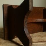 Banc repose-pied ancien en bois massif