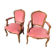 Paire de fauteuils cabriolets style Louis XV
