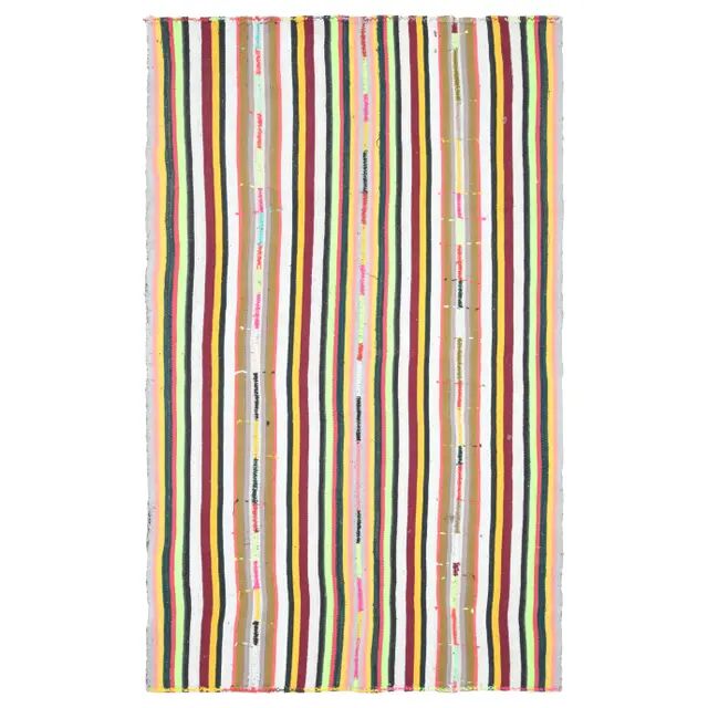 1970s Vintage Turkish Oushak Handmade Wool Cotton White Area Rug 178x289