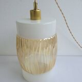 Vintage glass hanging lamp