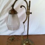 Art deco brass swan neck lamp