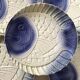 Assiettes poisson vintage en barbotine