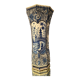 Umbrella holder vase earthenware Desvres nineteenth decoration Far East Pagoda 62.5 cm