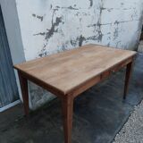 Old farmhouse table in rustic oak -1m35