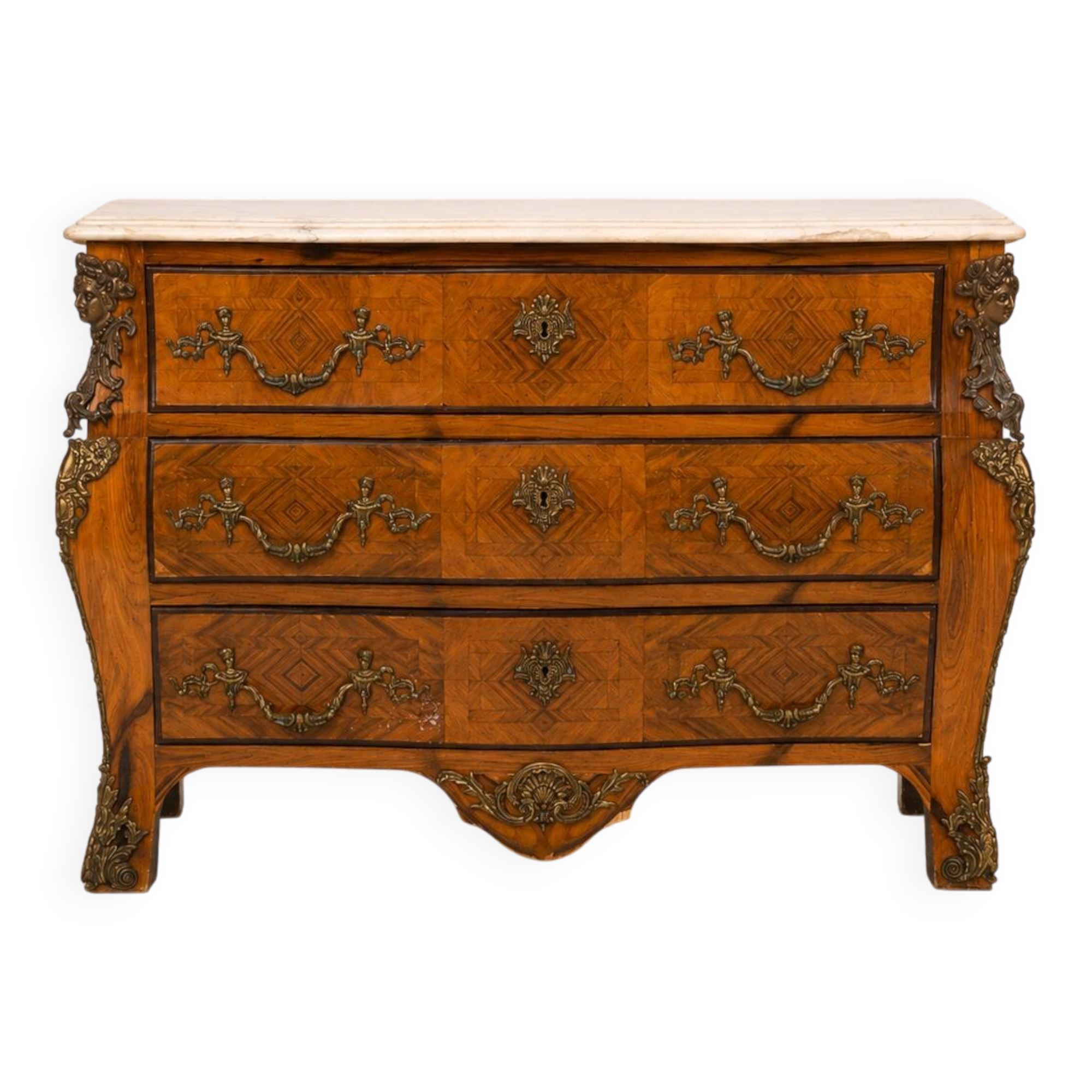 Commode galbée de style Louis XV - Europe, XXe siècle
