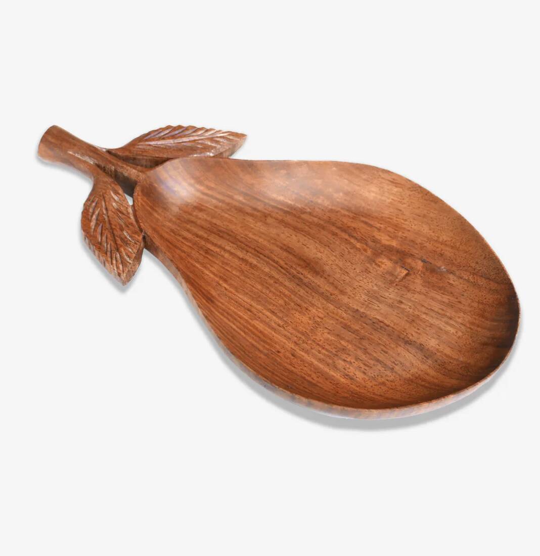 Wooden catchall in the shape of a pear, 1970s.