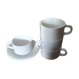 Set of 4 arcopal coffee cups