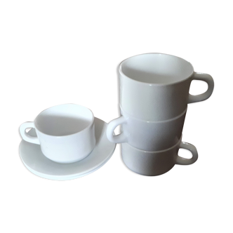 Lot de 4 tasses à café arcopal