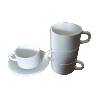 Set of 4 arcopal coffee cups