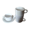 Set of 4 arcopal coffee cups