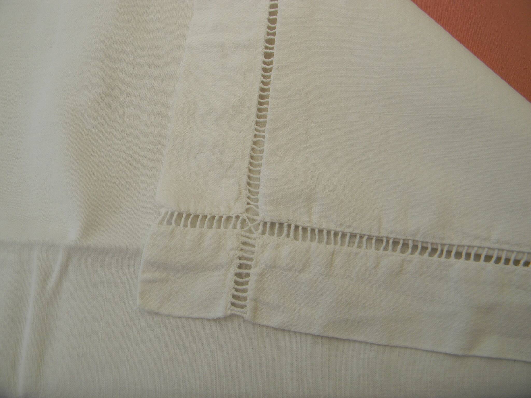 Pair of old ladder days pillowcases. WB monogram.