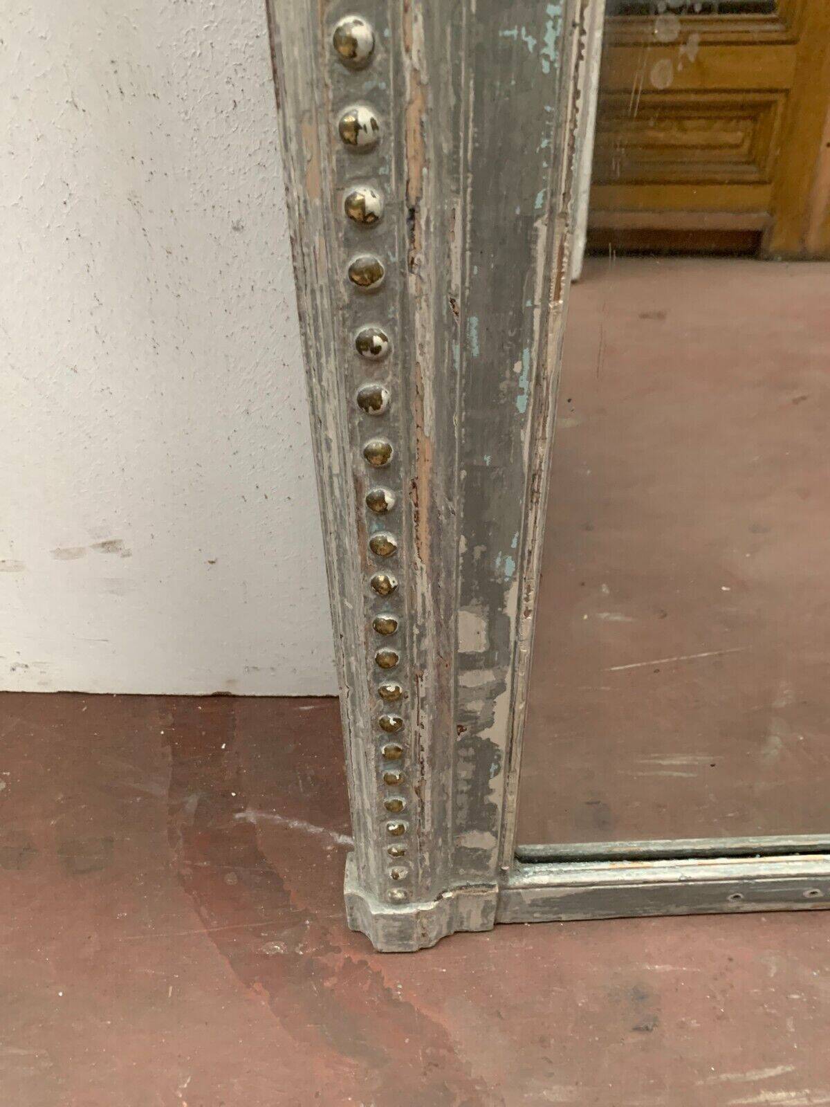 Louis XV style mirror in wood and patinated stucco 19th century