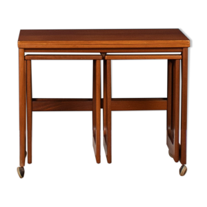 Tables gigognes retro teak années 1960 Mcintosh