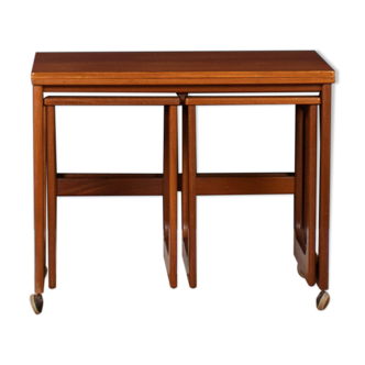 Retro Teak 1960s Mcintosh Nest Of 3 Tables Coffee Tables